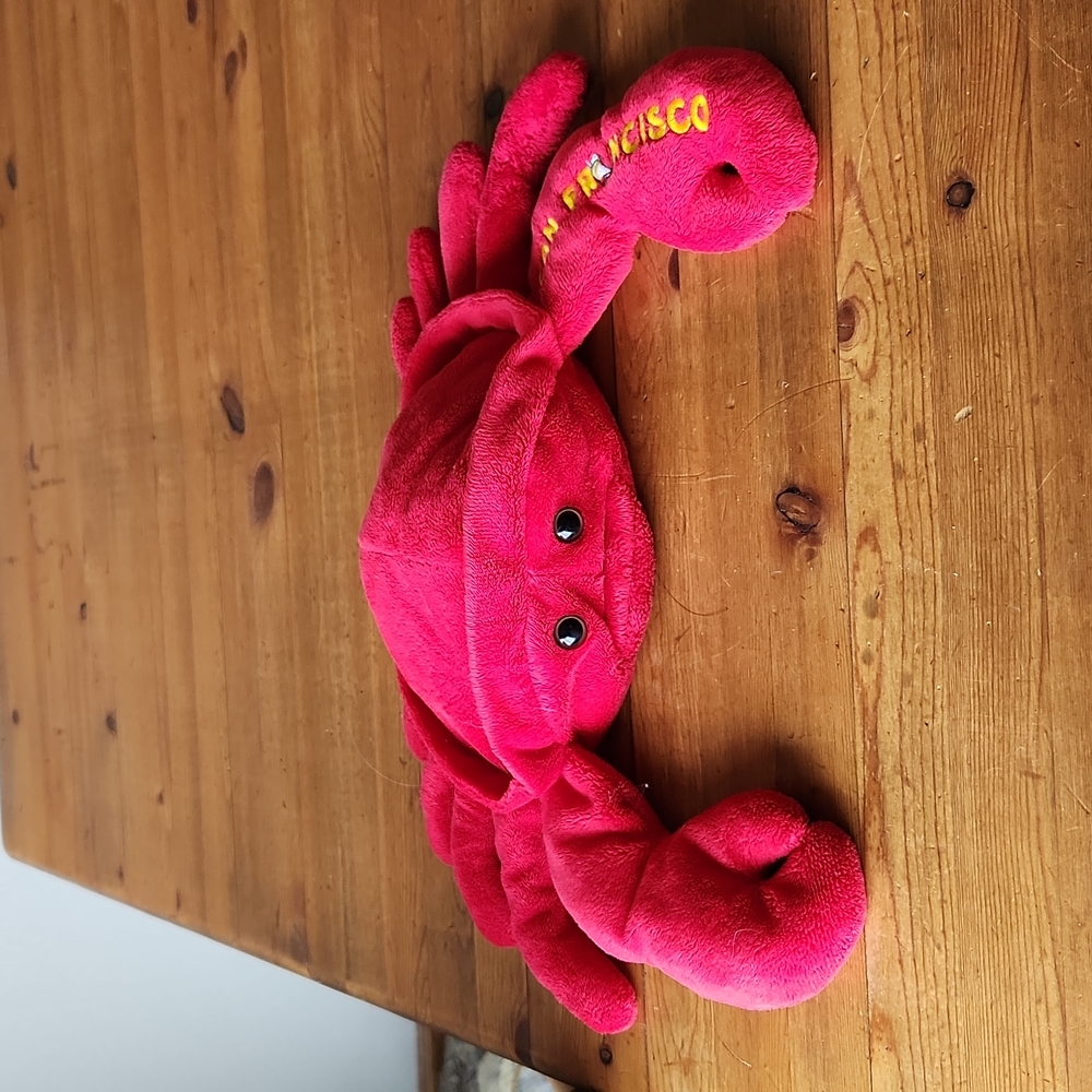 San Francisco 14" Embroidered Crab 🦀 EUC Soft Bean Bag by Souvies